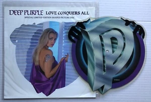DEEP PURPLE Love Conquers All 1990 UK Limited Edition 10" Shaped PICTURE DISC - Picture 1 of 3