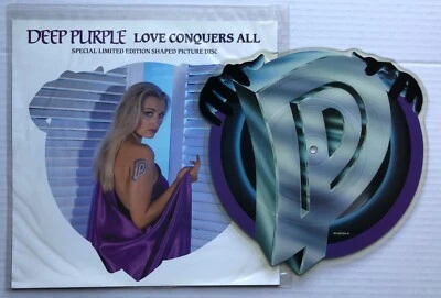 DEEP PURPLE Love Conquers All 1990 UK Limited Edition 10" Shaped PICTURE DISC - Image 1 of 3