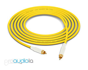 Mogami 2534 Quad Cable | White Amphenol RCA to RCA | Yellow 40 Feet 40 Ft. 40'