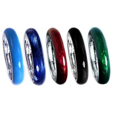 *5-PAK*_SAVE_MULTI-COMBO#2_ENAMEL BAND RING_S-10 Silver __925 STERLING SILVER NF - Image 1 of 4
