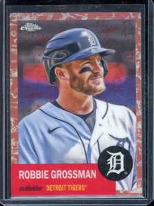 2022 Topps Chrome Platinum Rose Gold Toile Refractor Robbie Grossman #384 /75