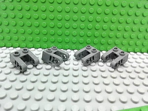 Lego 4 dunkel bläulich grau Technic 1x2 Steine Verbinder mit Achshalter Mindstorm - Bild 1 von 1