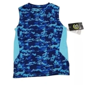 Champion C9 Tank Top Blue Digital Camo Activewear Sport Youth Boys Small 6-7 NWT - Picture 1 of 12