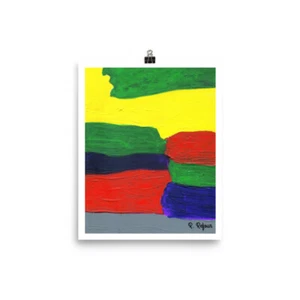 Bridges, Fine Art Reproduction, Abstract Art Print, Artist with Autism - Picture 1 of 1