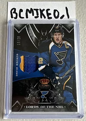 2012 Rookie Anthology Crown Royale Lords of the NHL /25  David Backes #LN-DB - Image 1 of 2