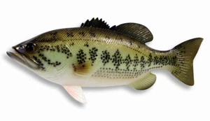 Statua statuina pesce gioco in piedi basso bocca grande 12" dipinta a mano F017B - Foto 1 di 12