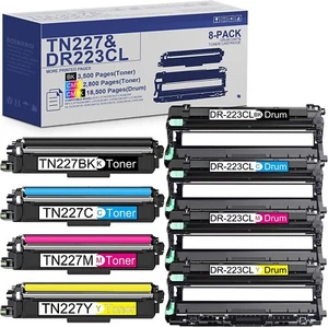 DR223 TN227 223 Toner Cartridge compatible with Brother HL-L3210CW L3230CDW - Picture 1 of 7