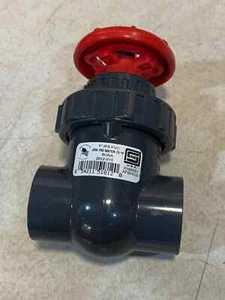 Spears PVC Gate Valve, Non-Rising Stem, Buna-N O-Ring, 1" Socket 2012-010 (L4) - Picture 1 of 4