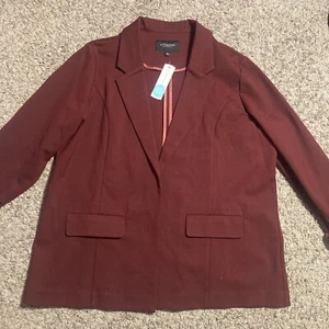 Liverpool Los Angeles Boyfriend Blazer With Princess Darts Maroon 2XL XXL - Picture 1 of 8