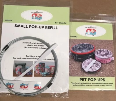 PET POP-UPS Portable Collapsible Dish Pattern & Refill Spring ~ Small Size Kit - Image 1 of 4