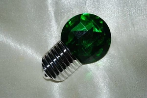Green Crystal Christmas Light Pin Tree Santa Xmas Holiday Brooch Decoration - Picture 1 of 2