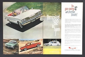 Pontiac Tempest 1962 publicidad convertible coche cupé foto impresión de 2 páginas anuncio - Imagen 1 de 1