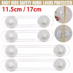 2-10x Baby Safety Kid Child Lock Proof Cabinet Cupboard Drawer Fridge Pet Door - Picture 1 of 10