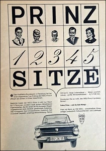 NSU Prinz 4, originale Werbung aus 1962 - Picture 1 of 1