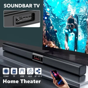32" Wireless TV Soundbar Subwoofer Speaker AUX Bluetooth Sound Bar Home Theater - Picture 1 of 11