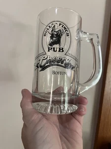 Beer Glass Stein CHEERS Boston Bull & Finch Pub 5.5" tall Mug Barware - Picture 1 of 8