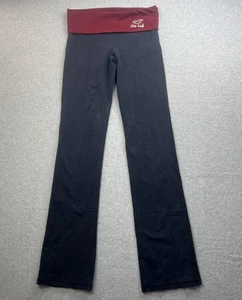 Hollister Pants Womens Small Black Maroon Foldover Waist Yoga Lounge Flare Gym - Picture 1 of 15