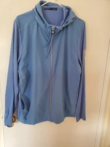 B Draddy Mens Large Light Blue Full Zip Golf Jacket Mill River Club - Picture 1 of 18