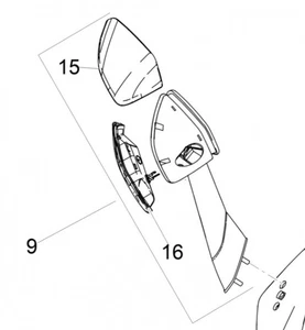 Aprilia OEM Right Mirror Cover 2016-2020 RSV4-RR RF Motorcycle 2B002876 - Picture 1 of 1
