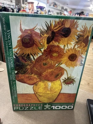 Eurographics 美术 Vincent Van Gogh Twelve 向日葵 1000 件拼图新品 — 第 1/2 张图片