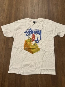 T-shirt Stussy X Jayson Musson Skate Tough bianca - Large nuova con etichetta nuova 100% reale - Foto 1 di 5