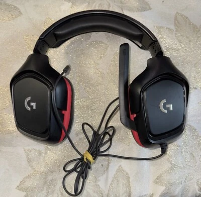 Logitech G332 Wired Stereo Gaming Headset for PC - Black/Red 981-000755 Tested - Image 1 of 4