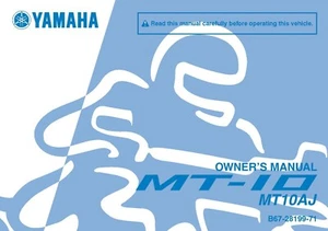 Yamaha Owners Manual Book 2018 MT-10, MT10AJ - Bild 1 von 12
