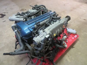 JDM TOYOTA 2JZGTE VVTi TWIN TURBO ENGINE ARISTO SUPRA 2JZ MOTOR TRANS WIRING ECU - Picture 1 of 11