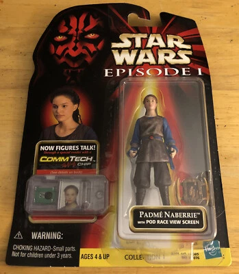 1998 New Star Wars Episode 1 Padme Naberrie W Commtech Chip Action Figure #84076 - Image 1 of 4