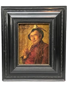 Georg Roessler Oil on Board PAINTING Tyrolean Bavarian - Listed Artist RÖSSLER - Picture 1 of 12