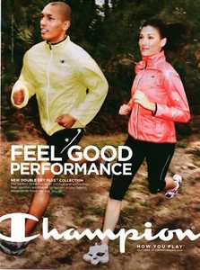 2011 PRINT AD - CHAMPION CLOTHING FASHION AD - FEEL GOOD PERFORMANCE RUNNING AD - Picture 1 of 1