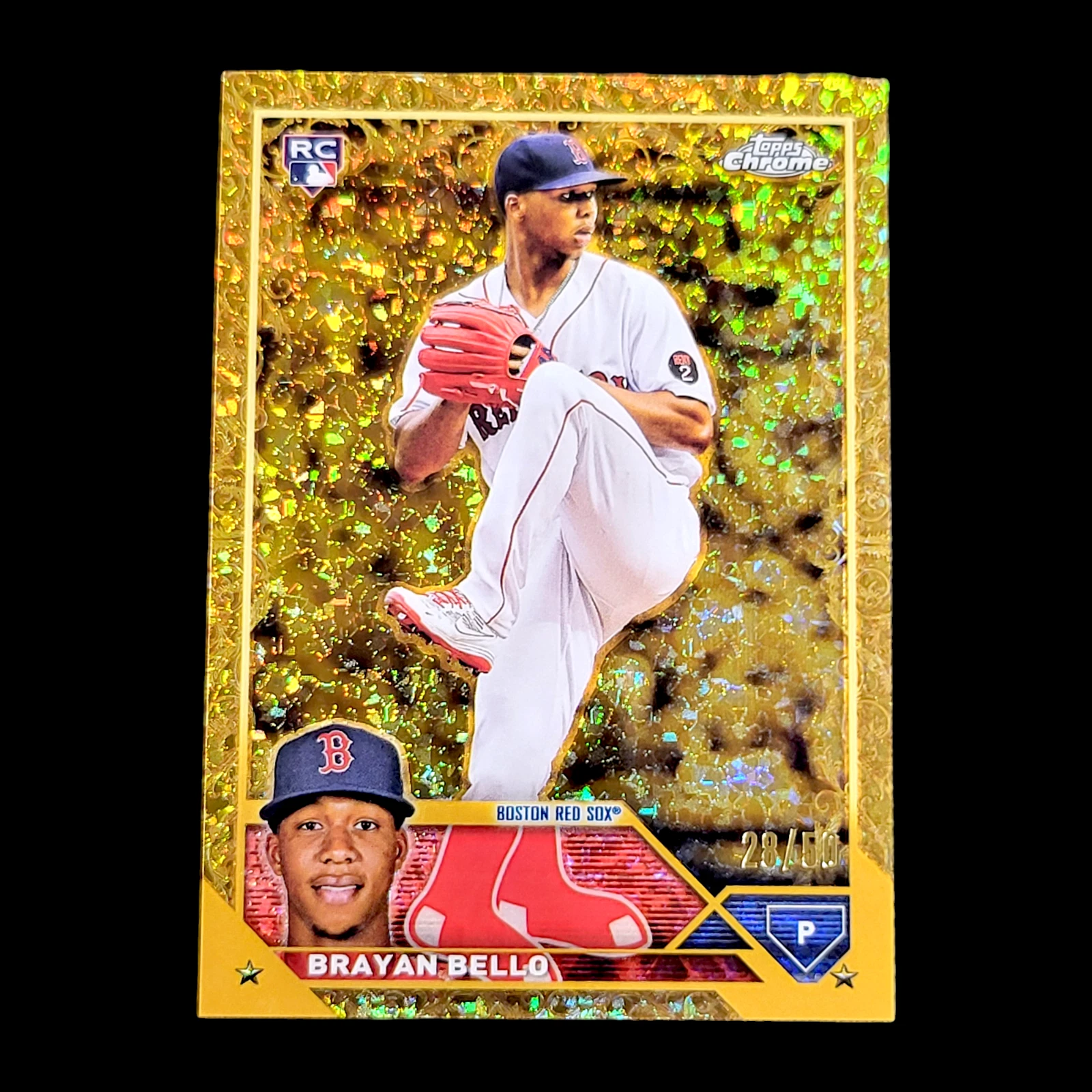 2023 Topps Chrome Gilded BRAYAN BELLO SP Mini Diamonds Gold Rookie RC /50 #137