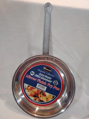 Sartén Winco 10" extra pesada de aluminio con acabado de espejo restaurante comercial Foto 1 de 4