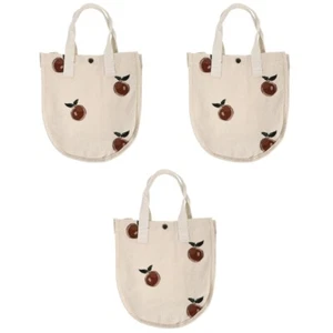 3 Count Shopping Bag All-match Handbag Canvas Shoulder - Picture 1 of 12
