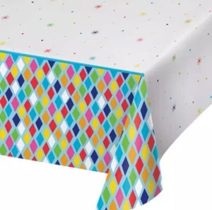 Bulk Bright Birthday Plastic Table Cover - Picture 1 of 1
