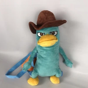 Disney Phineas & Ferb AGENT P Perry The Platypus Plush Backpack Toy - Picture 1 of 9
