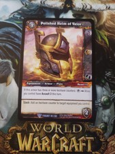 WoW TCG - Twilight of the Dragons - Rare Polished Helm of Valor - NM pack fresh