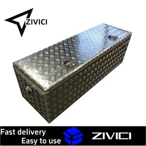 Heavy-Duty Aluminum 3-Door Lockable Toolbox 1700x500x500mm for Ute Truck Trailer - Picture 1 of 5
