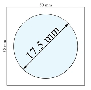 3528 - Halter für Münzen (Büroklammer) 50x50 - Maße 17,5 mm - Verpackung 50 Stk. - Bild 1 von 2