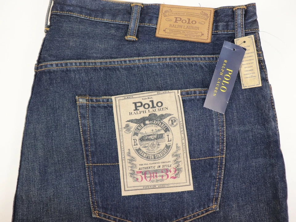 Polo Ralph Lauren Hampton Straight Fit 50x32 Mens Jeans 50 B X 32