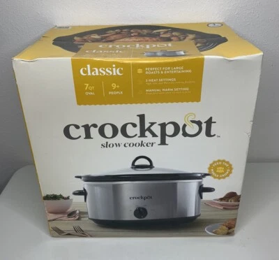 Crock-Pot SCV700-SS 7 qt. Manual Slow Cooker, Classic, Stainless Finish - New - Image 1 of 4