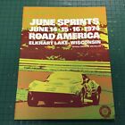 1974 Road America Elkhart Lake sprints de juin programme course corvette Greenwood