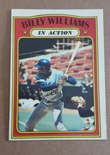 ⚾️1972 TOPPS BASEBALL #440 BILLY WILLIAMS IN ACTION CHICAGO CUBS HOF EXNM⚾️1B