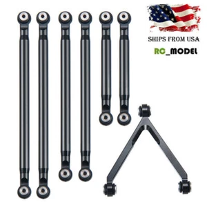 Black Aluminum Link Set for LWB (133.7mm) RC Crawler Axial SCX24 AXI00002/00006 - Picture 1 of 7