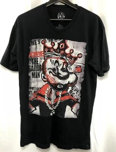 Men's Popeye Black T-Shirt Size M - Picture 1 of 3