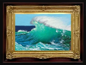Oil Painting Handmade Arseni ~ SEA 6" X 4" NO FRAME USA - Picture 1 of 13