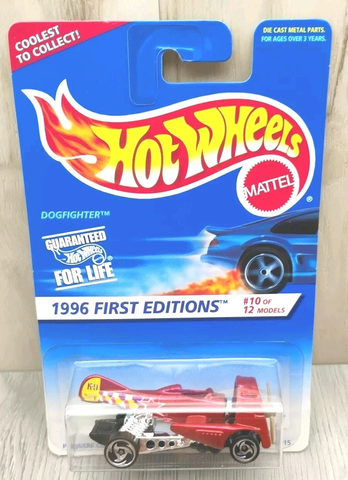 Hot Wheels Red Dogfighter 1996 primeras ediciones #10 de colección 14915 nuevo sellado nuevo en caja Foto 1 de 4