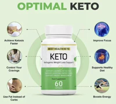 Best Health Keto UK - Ketogen Abnehmen (60 Kapseln) - 1 Monatsvorrat Neu  - Bild 1 von 4