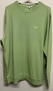 PETER MILLAR Men's Pullover Sweater Green Size XL Green Pima Cotton - Picture 1 of 11
