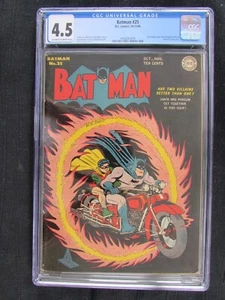 1944 BATMAN #25, GOLDEN AGE DC, CGC 4.5 - 1ST & ONLY TEAM-UP OF JOKER & PENGUIN - Picture 1 of 3